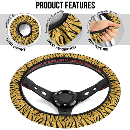 Tiger Golden Premium Car Steering Wheel Cover