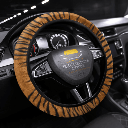 Tiger Skin Anime Steering Wheel Cover Custom Animal Car Accessories
