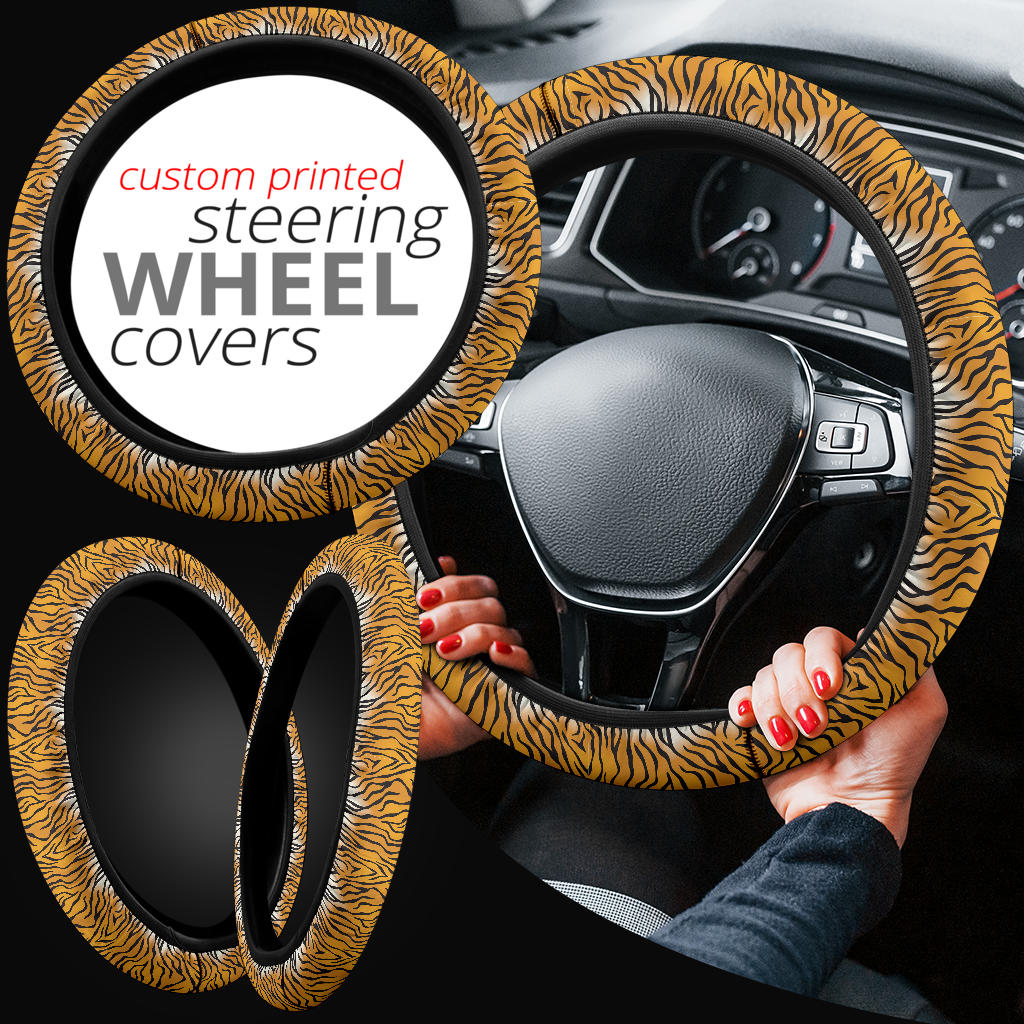 Tiger Skin Premium Car Steering Wheel Cover