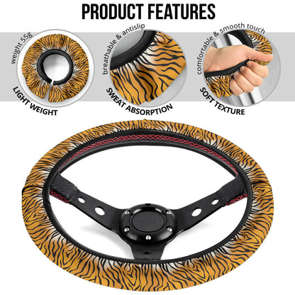 Tiger Skin Premium Car Steering Wheel Cover