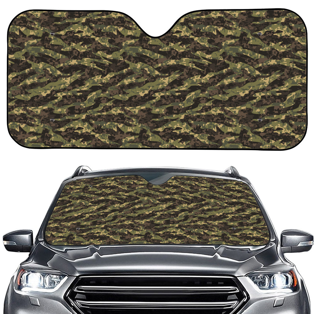 Tiger Stripe Camouflage Pattern Print Car Windshield Sun Shade