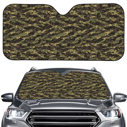 Tiger Stripe Camouflage Pattern Print Car Windshield Sun Shade
