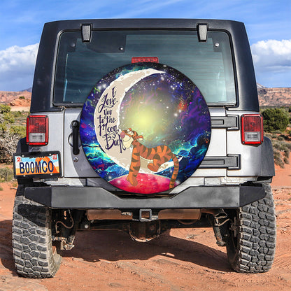 Tiger Winnie The Pooh Love You To The Moon Galaxy Spare Tire Cover
