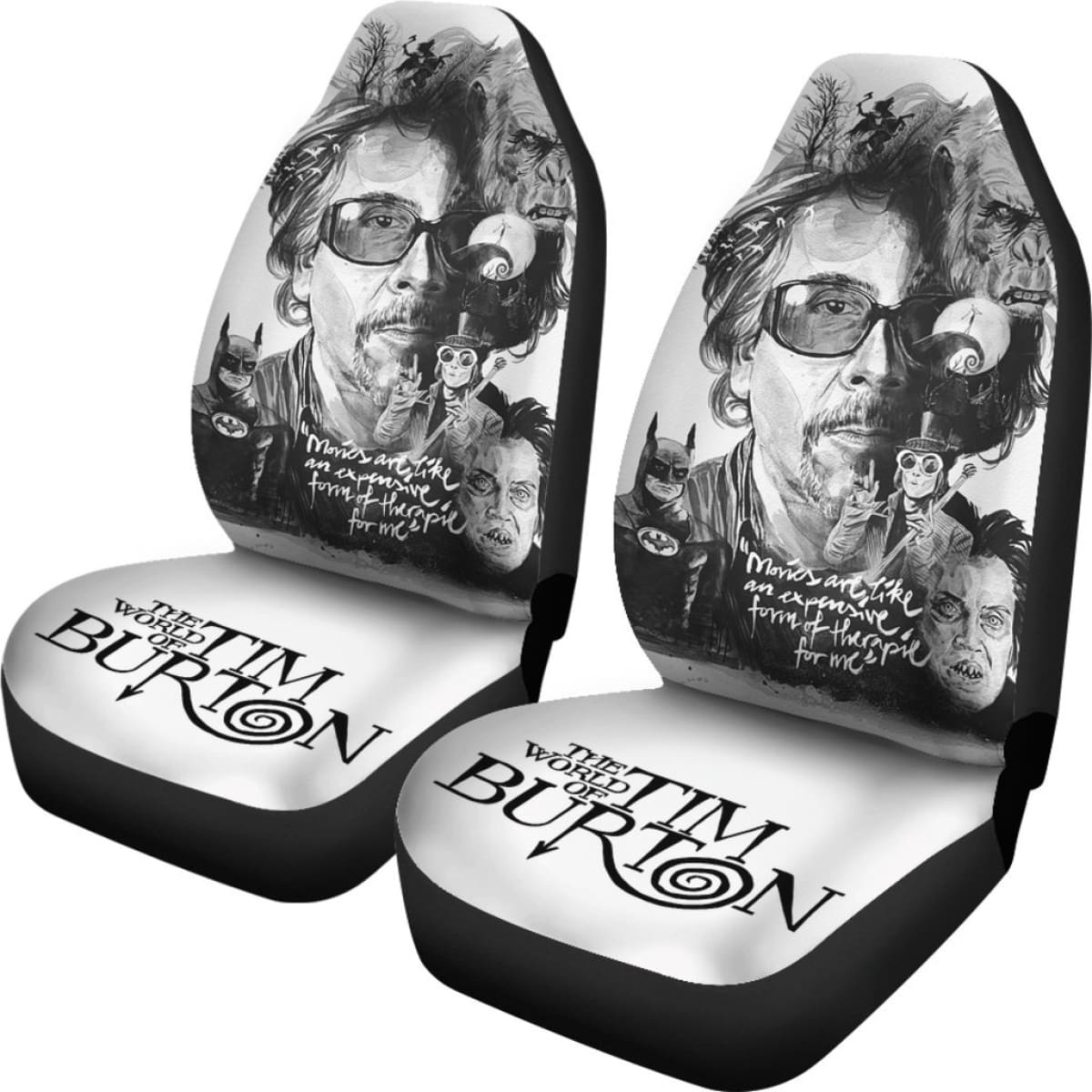 Tim Burton Art Car Seat Covers Amazing Gift Ideas H040520 Universal Fit 225311