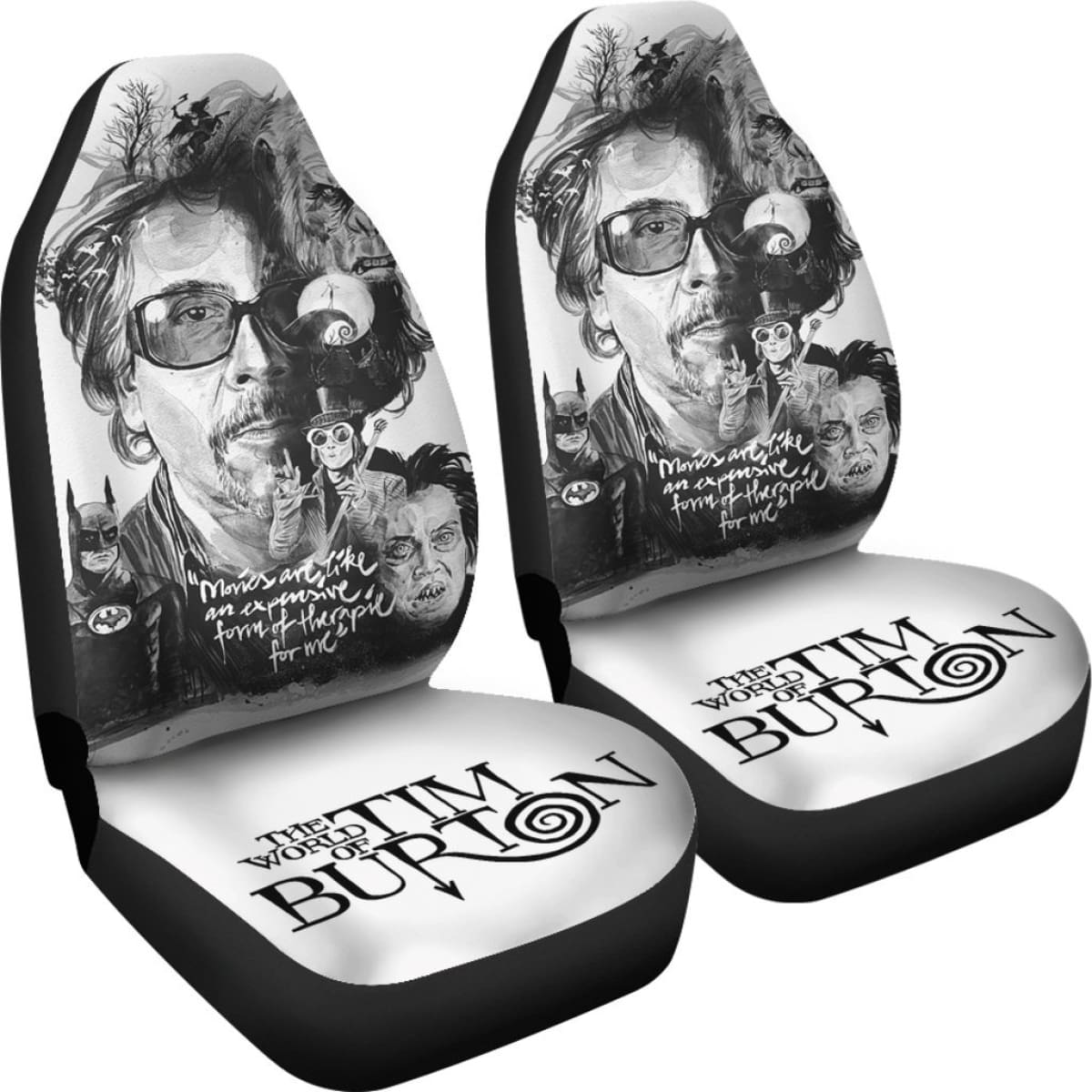 Tim Burton Art Car Seat Covers Amazing Gift Ideas H040520 Universal Fit 225311