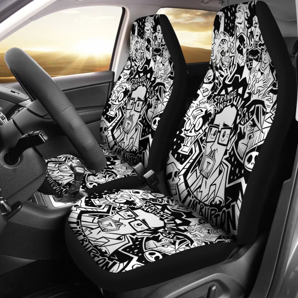 Tim Burton Cartoon Car Seat Covers Amazing Gift Ideas H040520 Universal Fit 225311