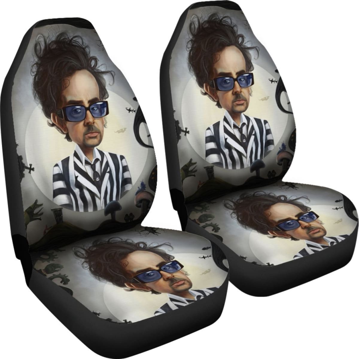 Tim Burton Cute Car Seat Covers Amazing Gift Ideas H040520 Universal Fit 225311
