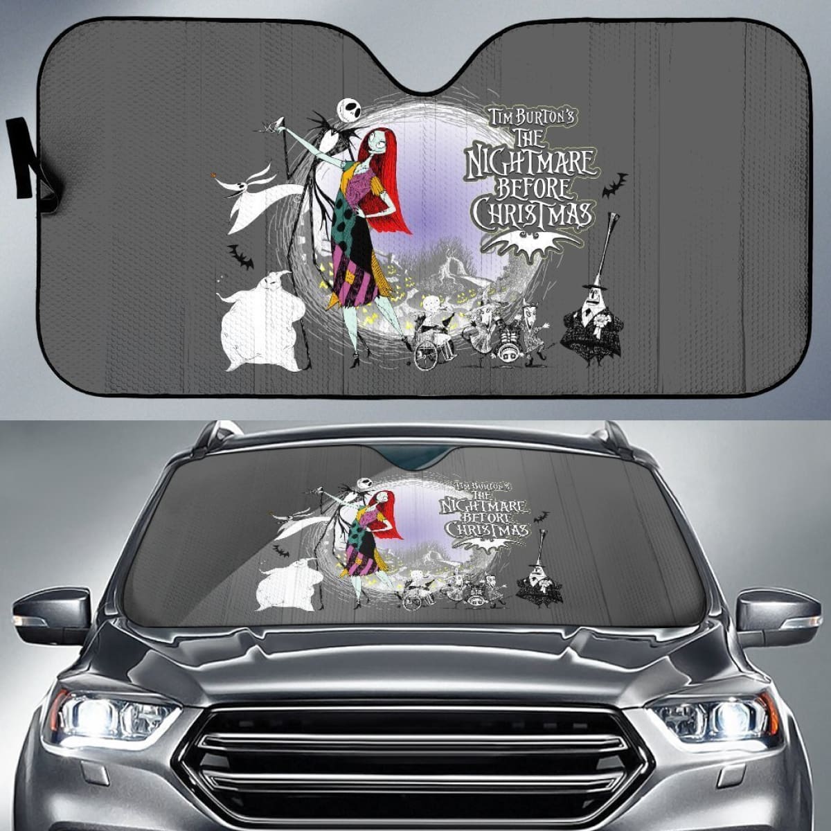 Tim Burton'S The Nightmare Before Christmas Auto Sun Shades Lt02 Universal Fit 111204