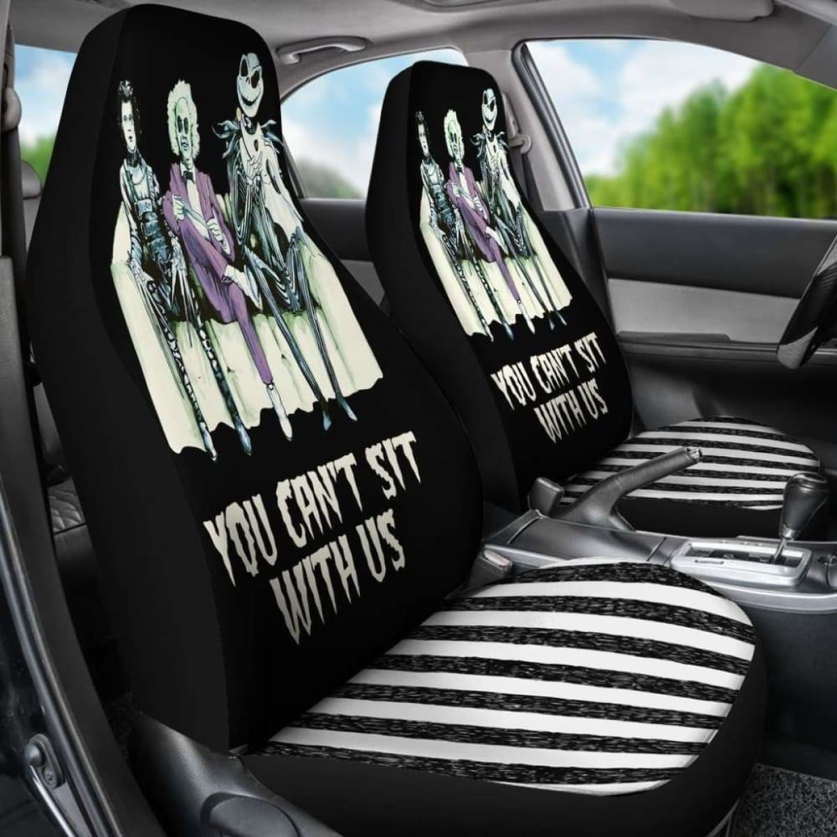 Tim Burton U Can'T Sit With Us Car Seat Covers Universal Fit 051012