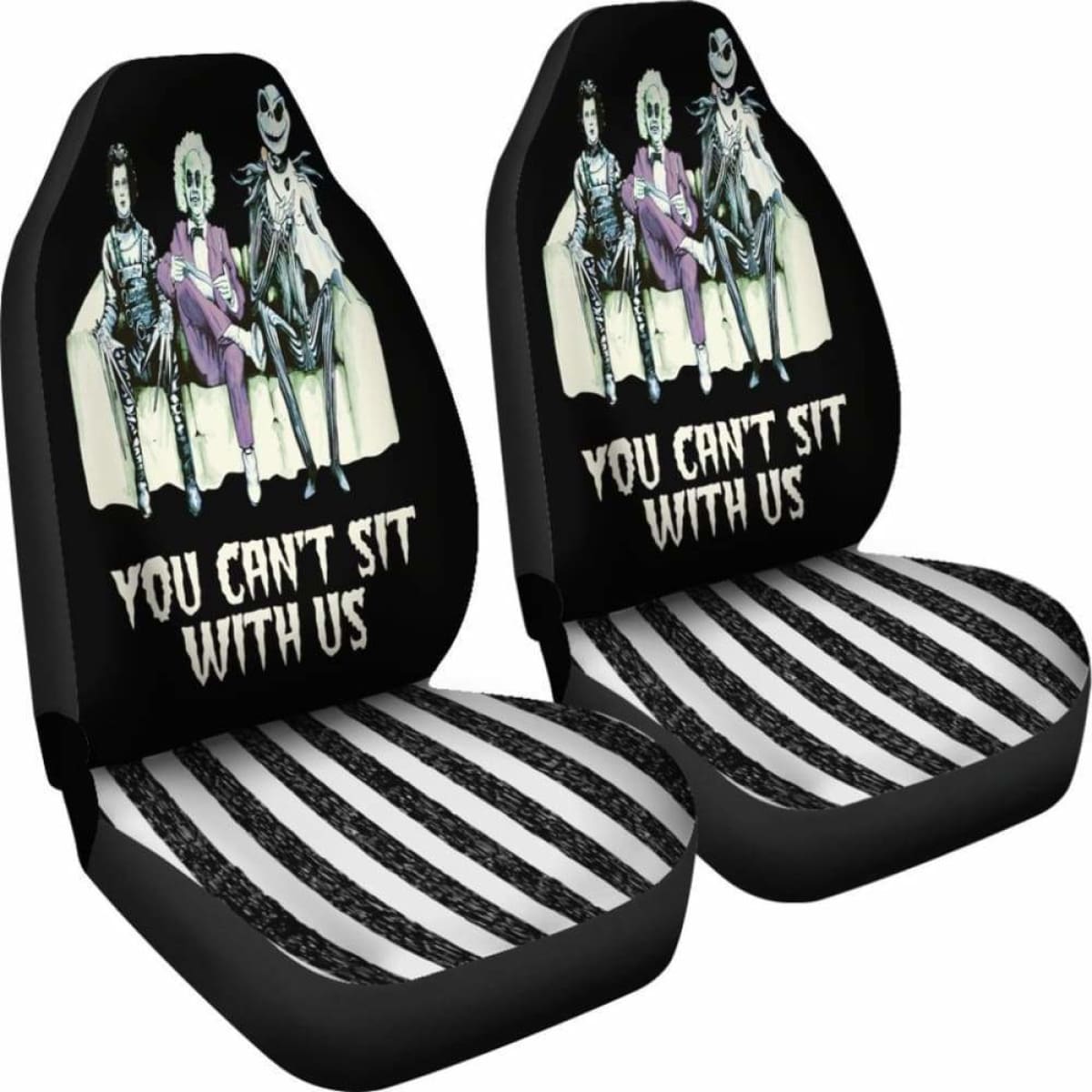Tim Burton U Can'T Sit With Us Car Seat Covers Universal Fit 051012