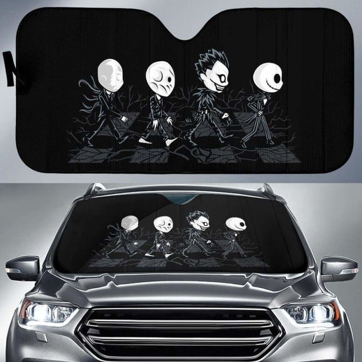 Tim Burton Walking On The Street Auto Sun Shades 918b Universal Fit