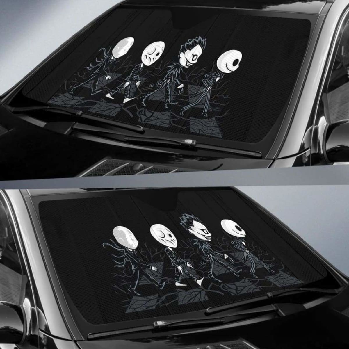 Tim Burton Walking On The Street Auto Sun Shades 918b Universal Fit
