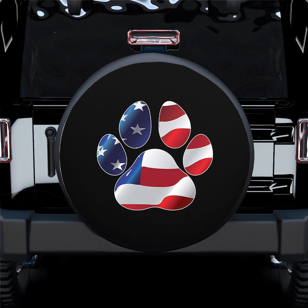 Tire Cover Central Paws US American Flag Spare Tire Cover