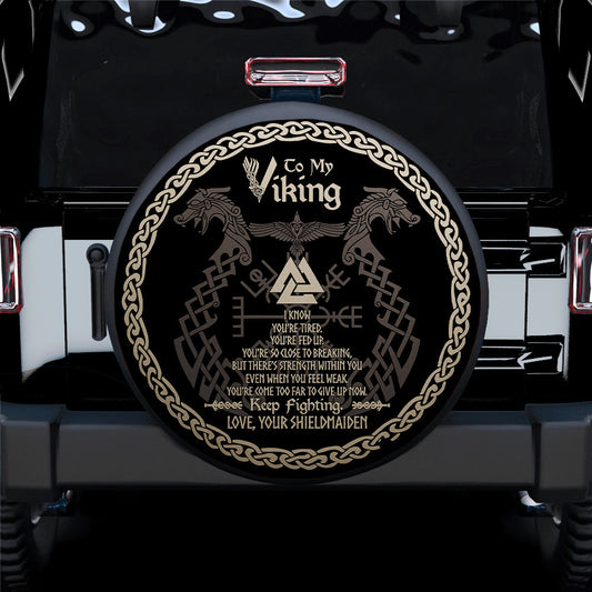 To My Viking Car Spare Tire Cover