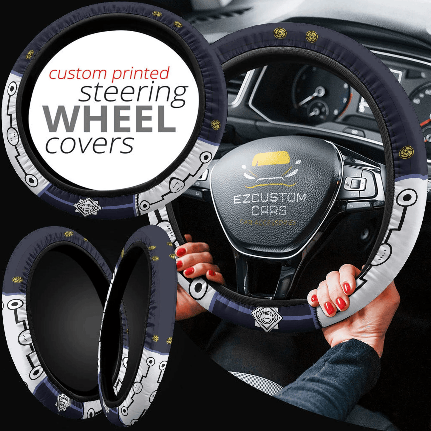 Toge Inumaki Anime Steering Wheel Cover Jujutsu Kaisen Custom Anime Car Accessories