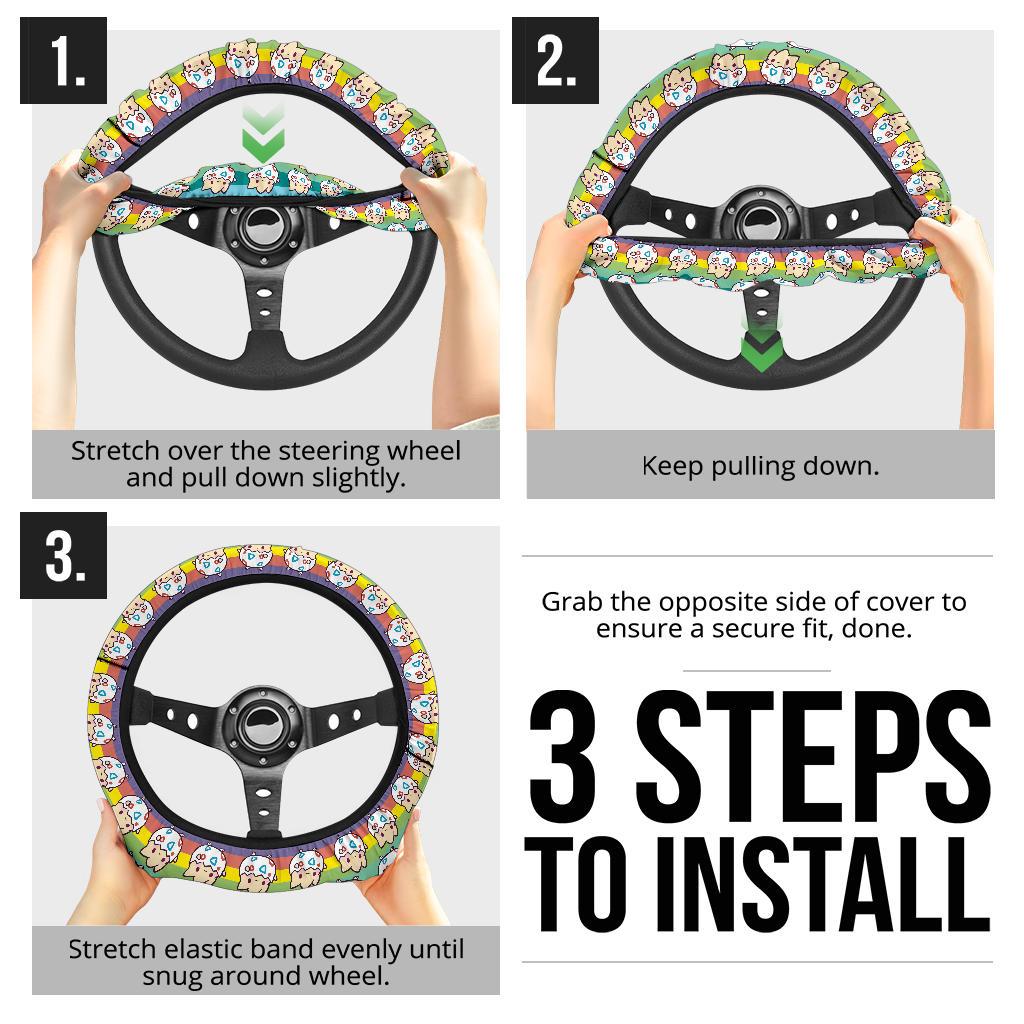 Togepi Anime Custom Car Steering Wheel Cover
