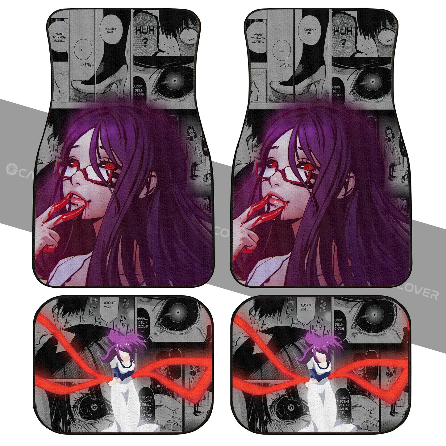 Tokyo Ghoul Rize Kamishiro Car Floor Mats Custom Anime Car Interior Accessories