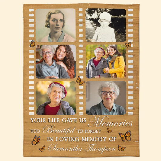 Too Beautiful To Forget - Personalized Photo Blanket