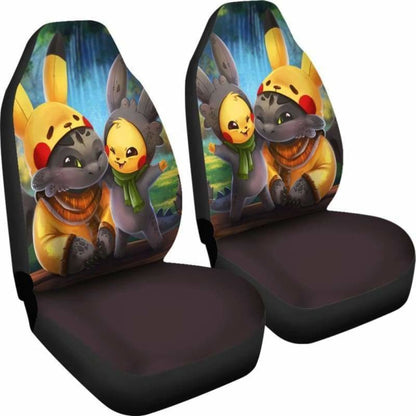 Toothless And Pikachu How To Train Your Dragon Car Seat Covers Universal Fit 051312