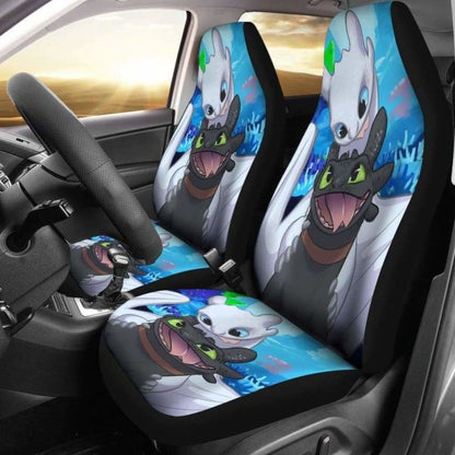 Toothless And The Light Fury Car Seat Covers Universal Fit 051012