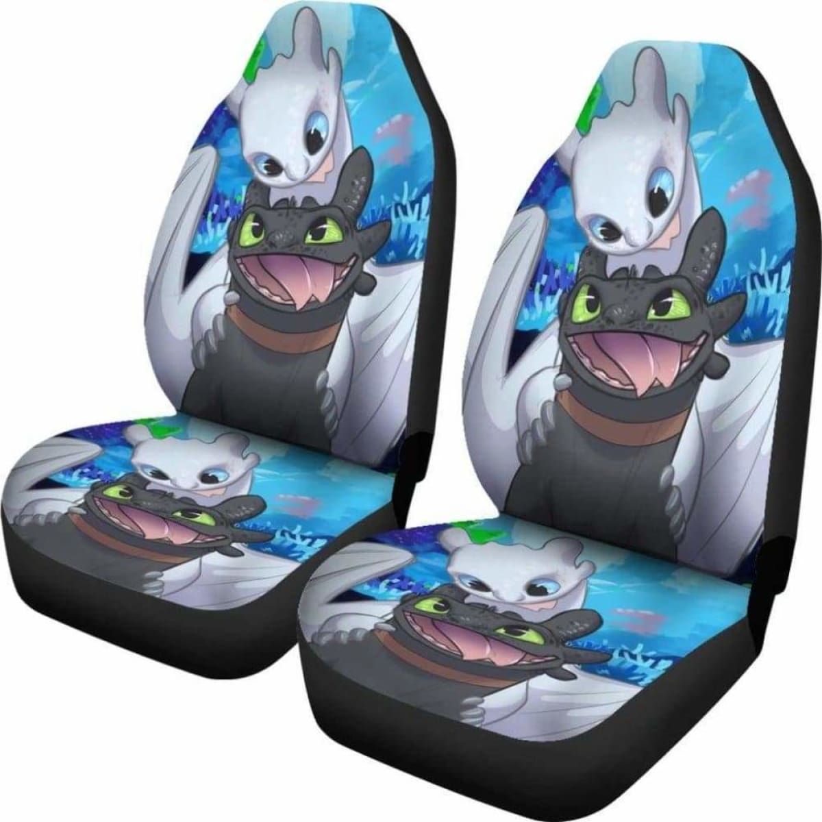Toothless And The Light Fury Car Seat Covers Universal Fit 051012