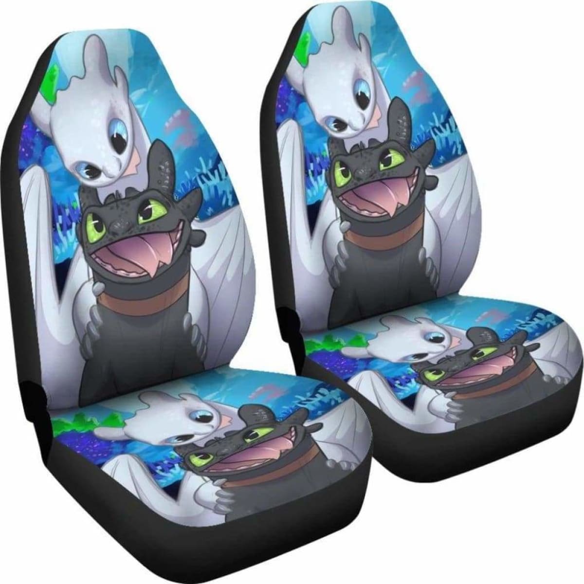 Toothless And The Light Fury Car Seat Covers Universal Fit 051012