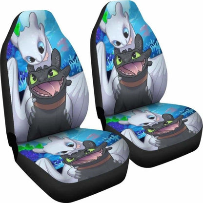 Toothless And The Light Fury Car Seat Covers Universal Fit 051012