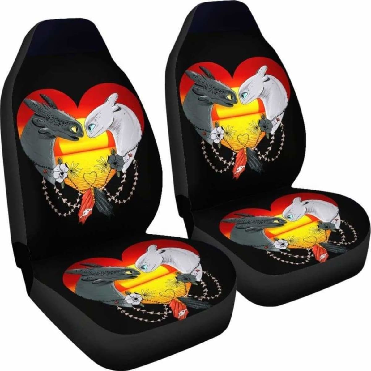 Toothless And The Light Fury Car Seat Covers 1 Universal Fit 051012
