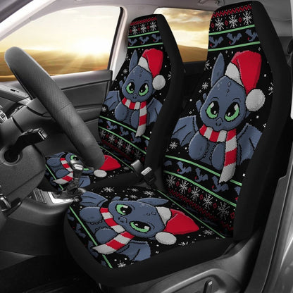 Toothless Christmas Fan Art Car Seat Cover Universal Fit 210212