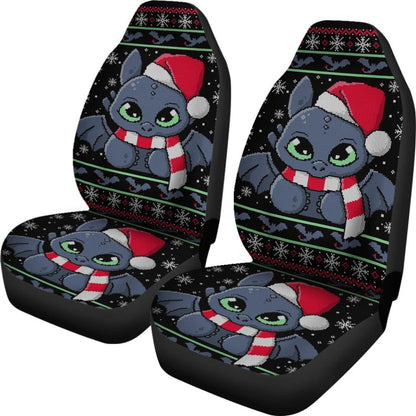 Toothless Christmas Fan Art Car Seat Cover Universal Fit 210212