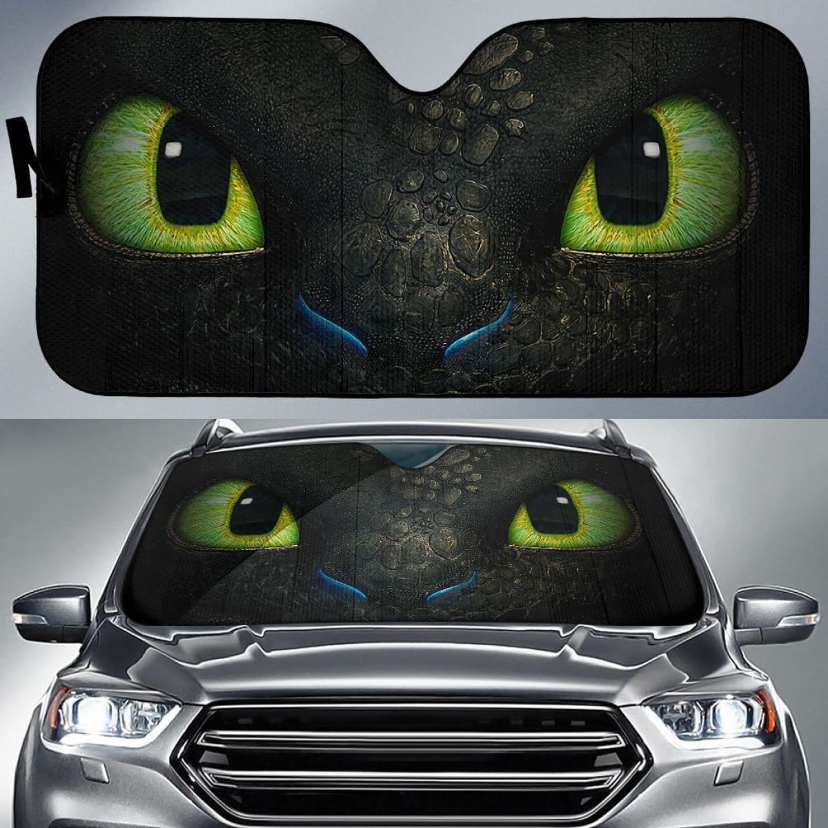 Toothless Dragon Eyes Animate Auto Sun Shade Nh07 Universal Fit 111204