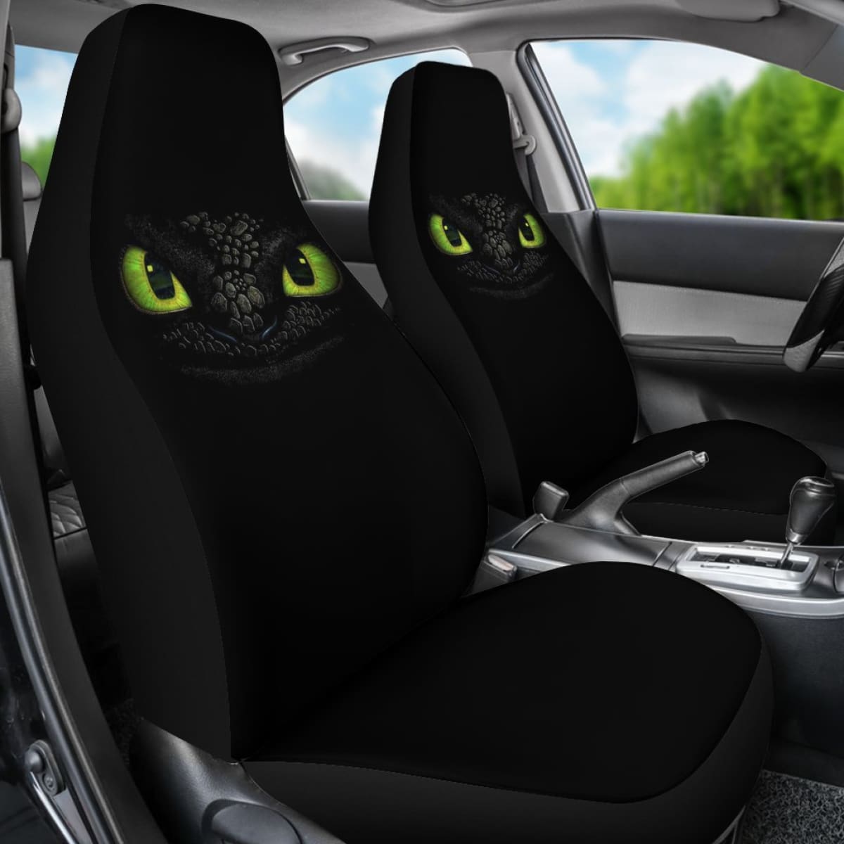 Toothless Eyes Night Car Seat Covers Cartoon Fan Gift H200217 Universal Fit 225311