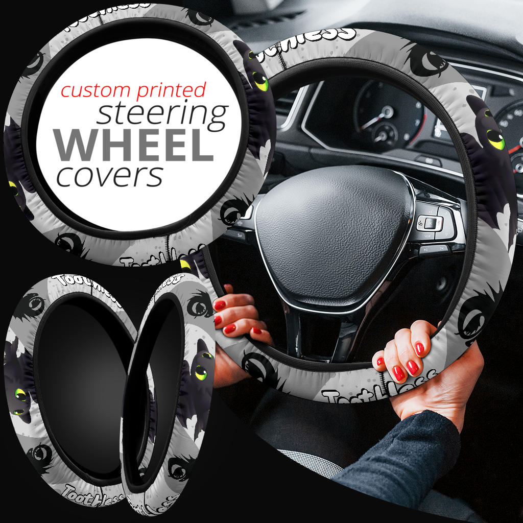 Toothless How To Train Your Dragon Car Steering Wheel Cover