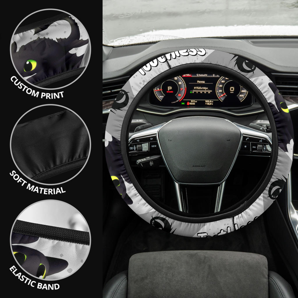 Toothless How To Train Your Dragon Car Steering Wheel Cover