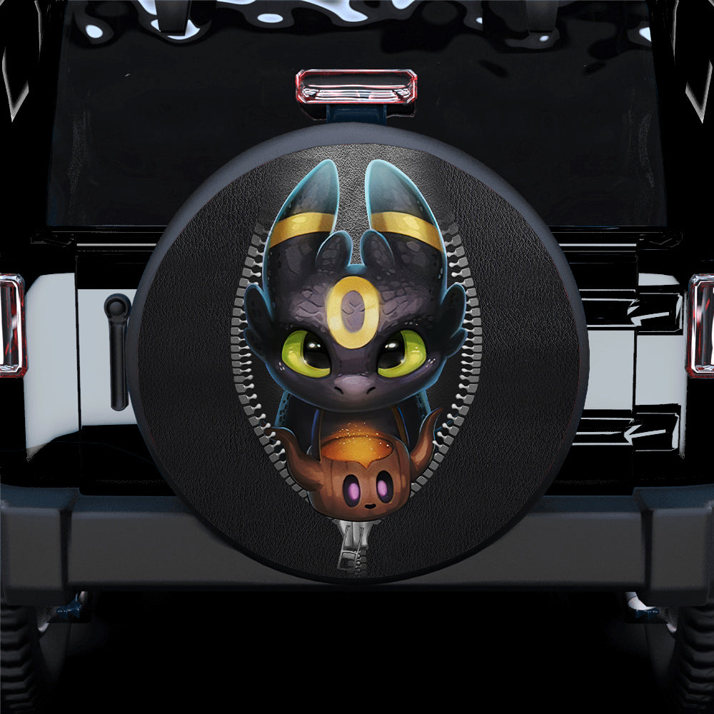 Toothless How To Train Your Dragon Zipper Halloween Car Spare Tire Cover