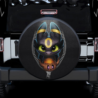 Toothless How To Train Your Dragon Zipper Halloween Car Spare Tire Cover