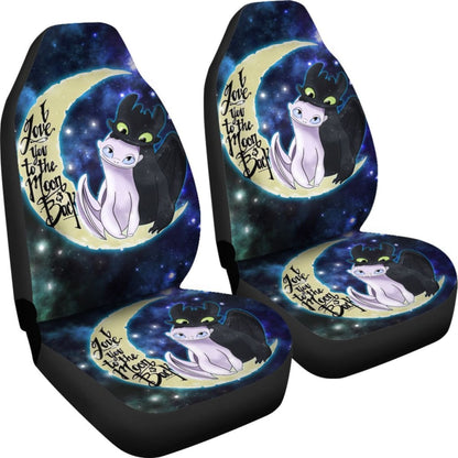 Toothless & Light Fury Car Seat Covers Cartoon Fan Gift H041420 Universal Fit 084218