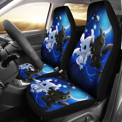 Toothless Night Fury Vs Light Fury Car Seat Covers Universal Fit 051012