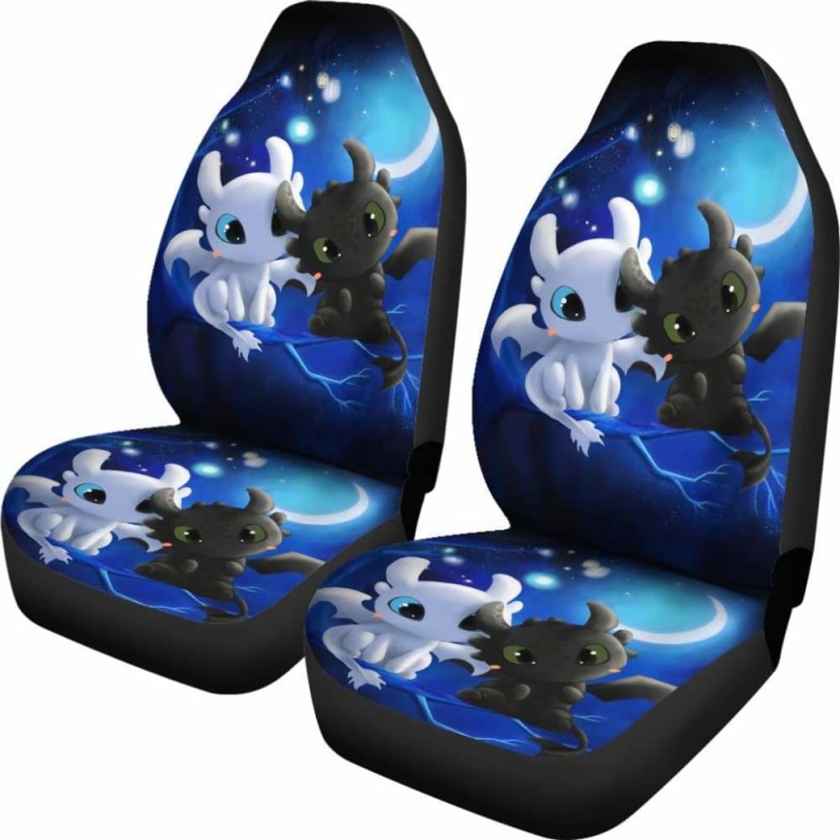 Toothless Night Fury Vs Light Fury Car Seat Covers Universal Fit 051012