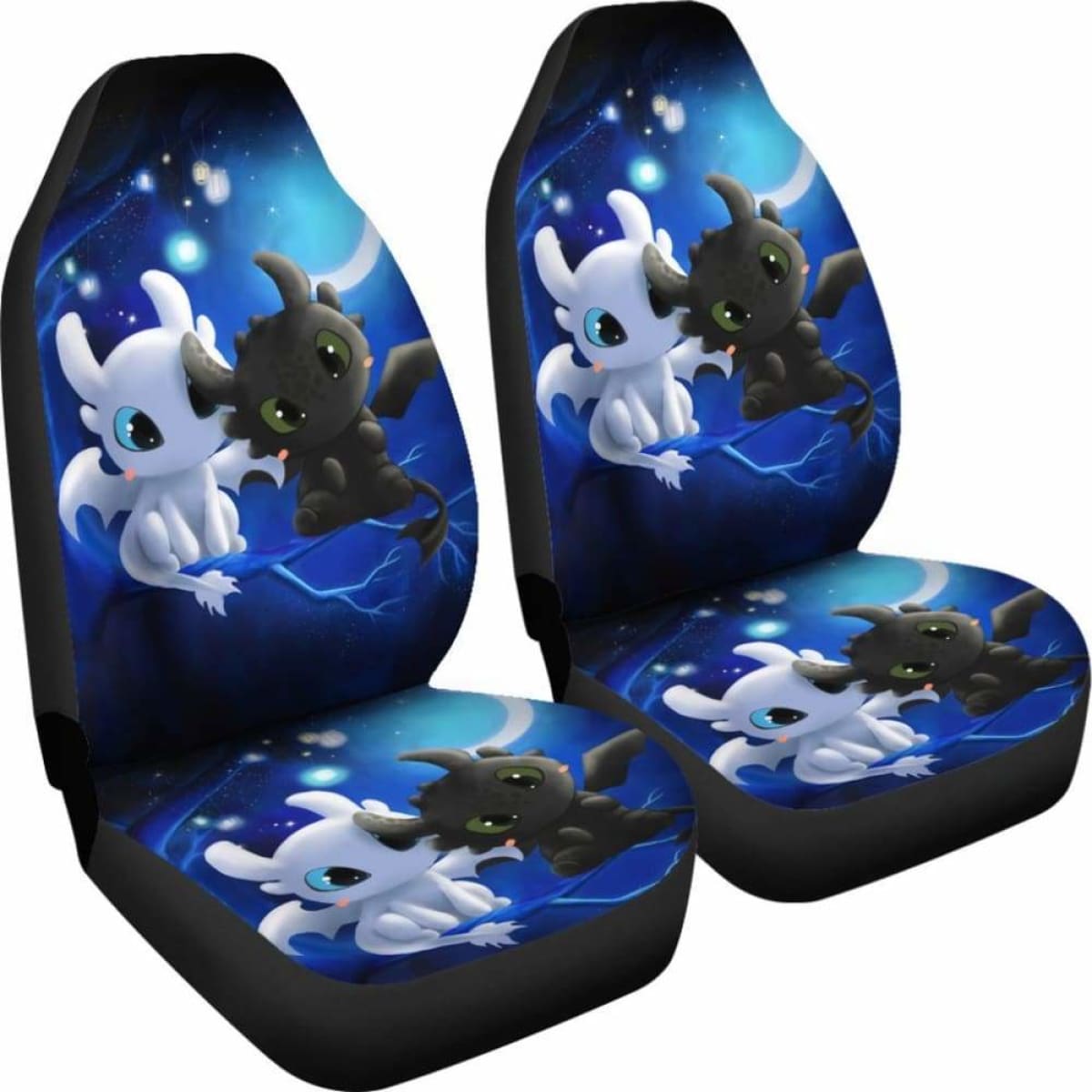 Toothless Night Fury Vs Light Fury Car Seat Covers Universal Fit 051012