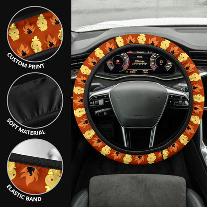 Torchic Galaxy Car Steering Wheel Cover