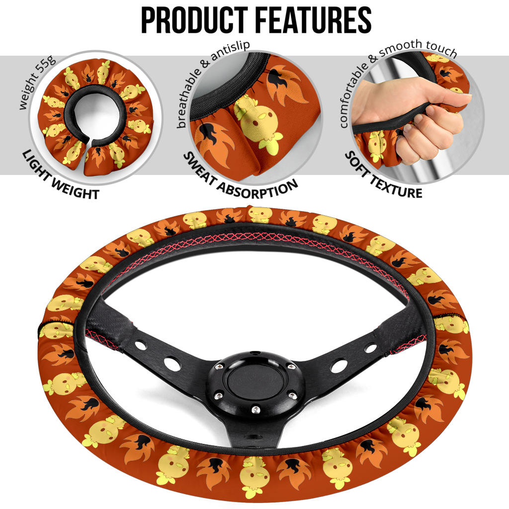 Torchic Galaxy Car Steering Wheel Cover