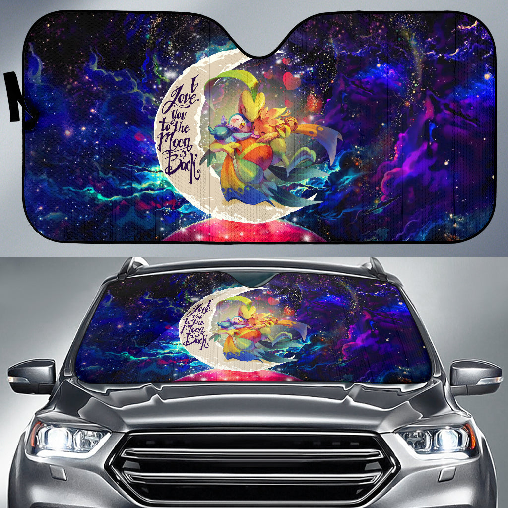 Torchic Grovyle Piplup Pokemon Love You To The Moon Galaxy Car Auto Sunshades