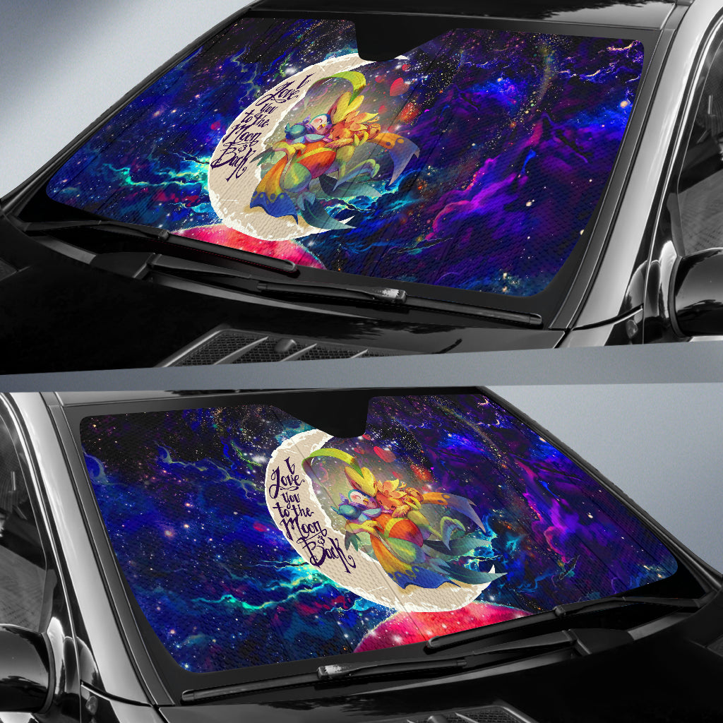 Torchic Grovyle Piplup Pokemon Love You To The Moon Galaxy Car Auto Sunshades