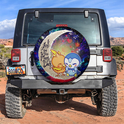 Torchic Piplup Love You To The Moon Galaxy Car Spare Tire Cover