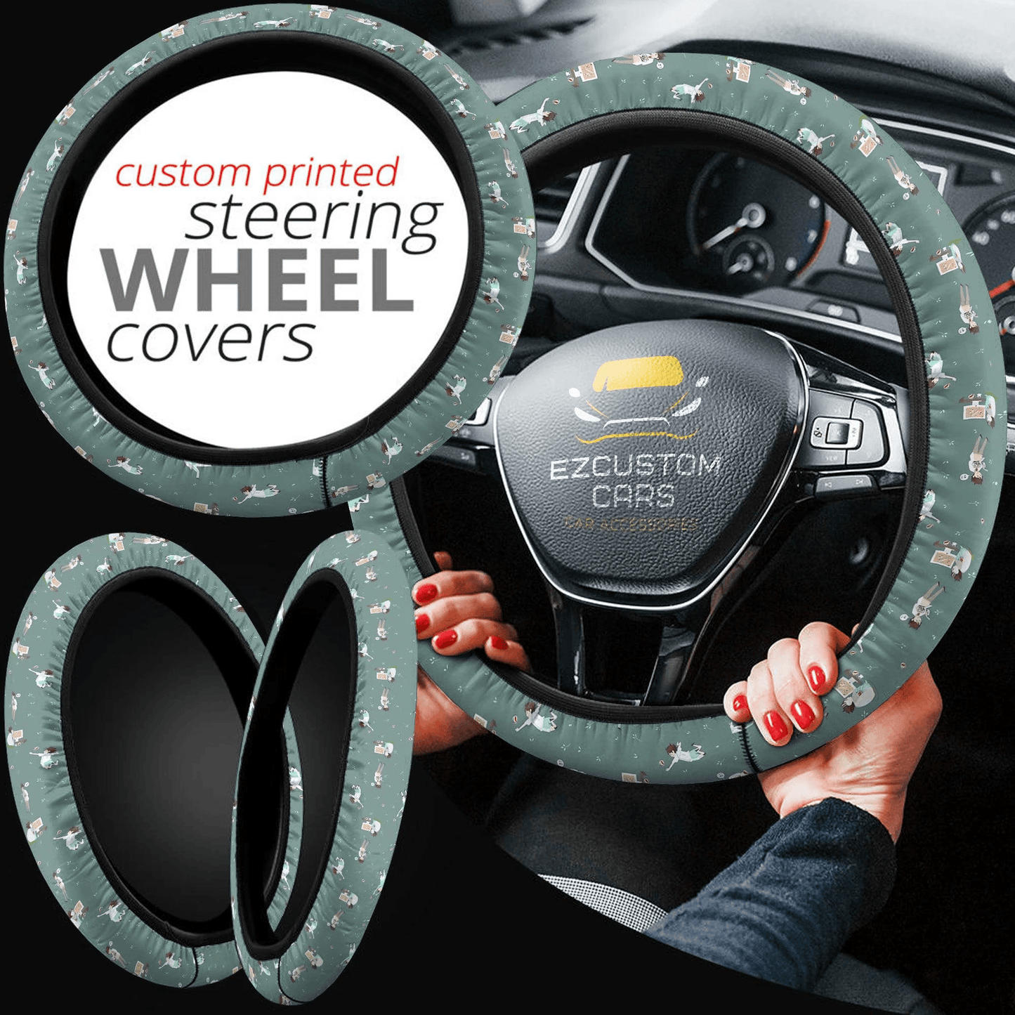 Toru Oikawa Anime Steering Wheel Cover Custom Haikyuu Anime Car Accessories