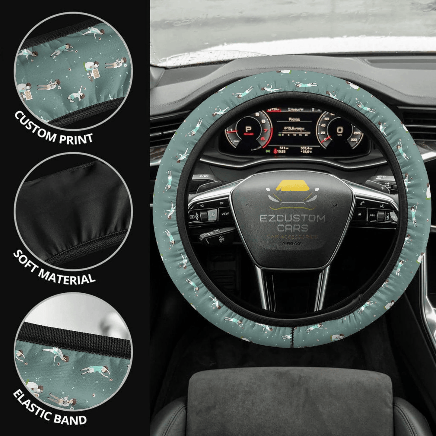 Toru Oikawa Anime Steering Wheel Cover Custom Haikyuu Anime Car Accessories