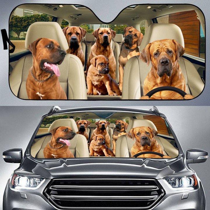 Tosa Inu Car All Over Printed 3D Sun Shade