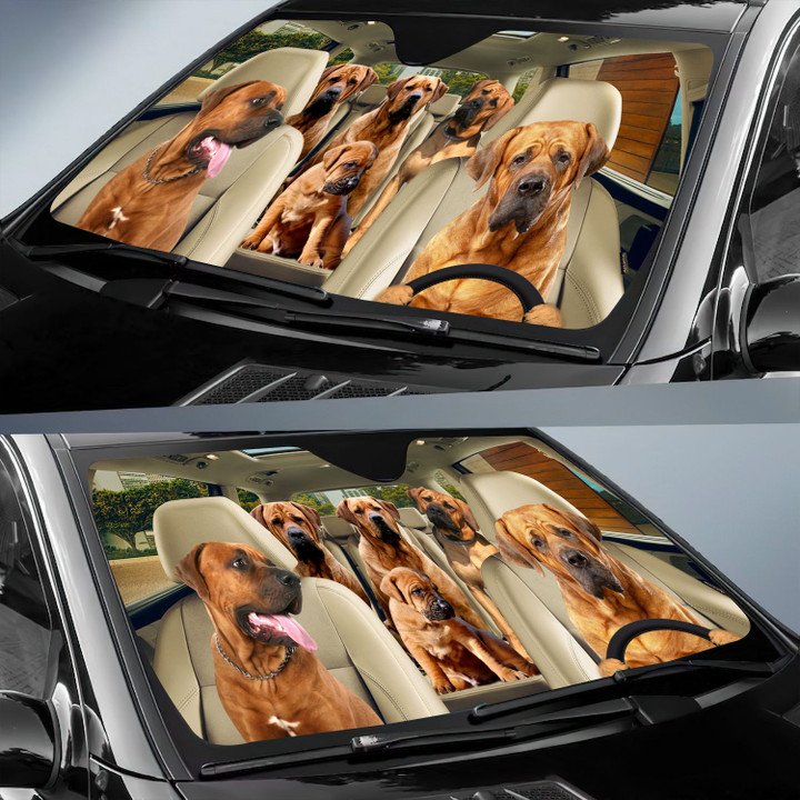 Tosa Inu Car All Over Printed 3D Sun Shade