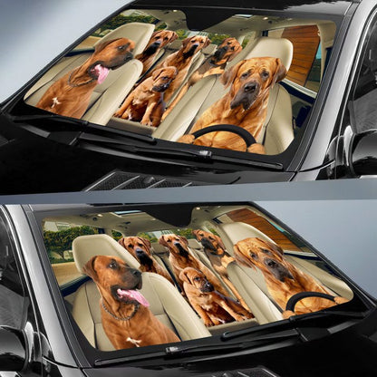 Tosa Inu Car All Over Printed 3D Sun Shade
